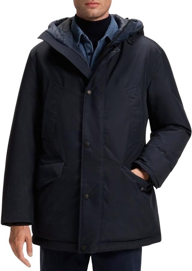 Boss Orange Parka Osiass relaxed fit met gewatteerde capuchon verdekte ritssluiting