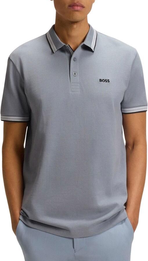 BOSS GREEN Poloshirt PADDY met contrasterende strepen aan de kraag