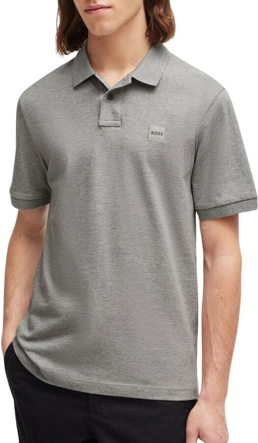 Boss Orange Slim fit poloshirt met labelbadge model 'Passenger'