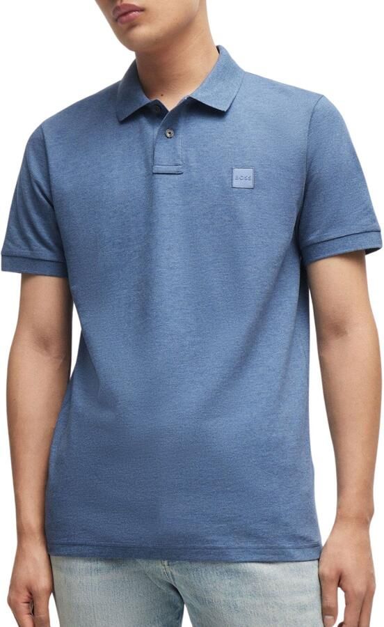 Boss Polo Shirt Comfortabel Stijlvol Functioneel Klassiek Blue Heren