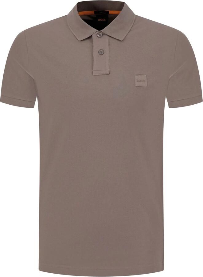 Boss Orange Slim fit poloshirt met labelbadge model 'Passenger'