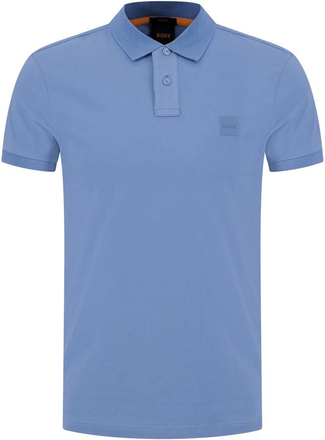 Boss Orange Slim fit poloshirt met labelbadge model 'Passenger'