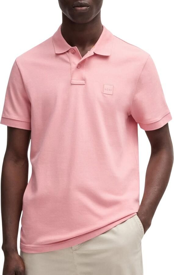 Boss Orange Slim fit poloshirt met labelbadge model 'Passenger' - Foto 12