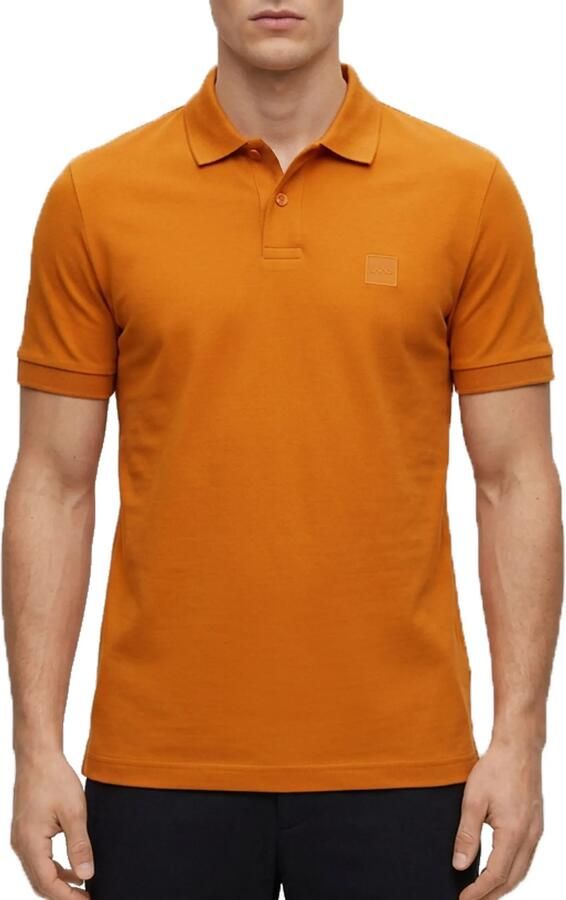 Boss Orange Slim fit poloshirt met labelbadge model 'Passenger'