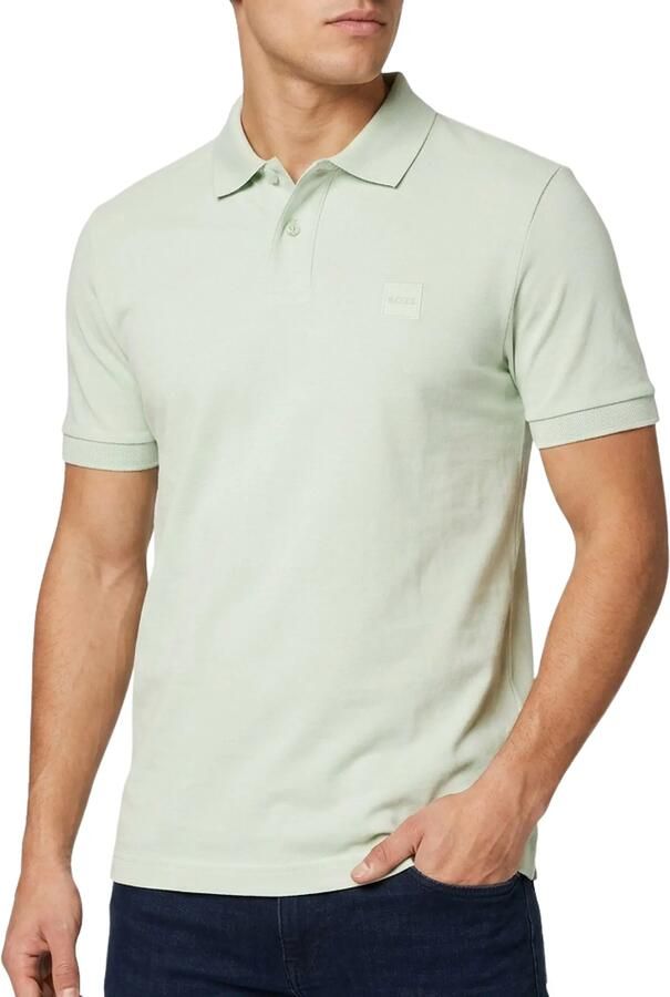 Boss Orange slim fit poloshirt van katoenmix model 'PASSENGER' - Foto 3