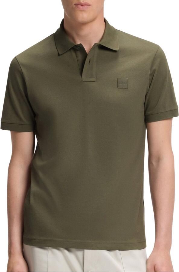 Boss Orange slim fit poloshirt van katoenmix model 'PASSENGER' - Foto 4