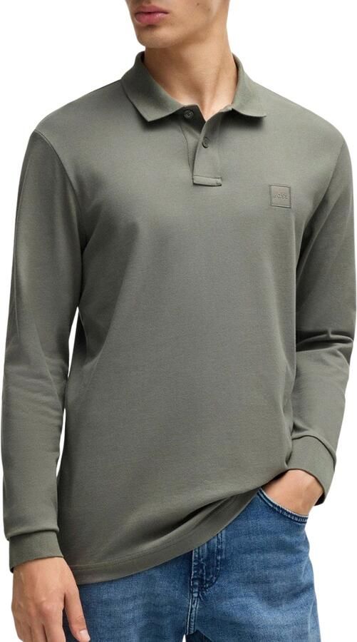 Boss Orange Slim Fit poloshirt van katoenmix model 'PASSERBY' - Foto 11