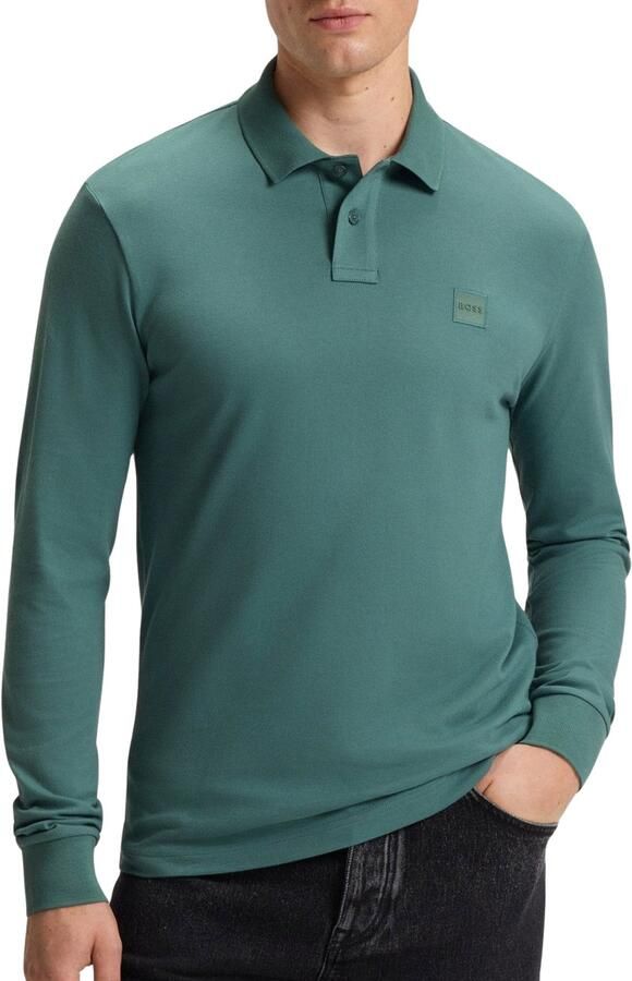 Boss T-shirt Passerby Polo Open Groen