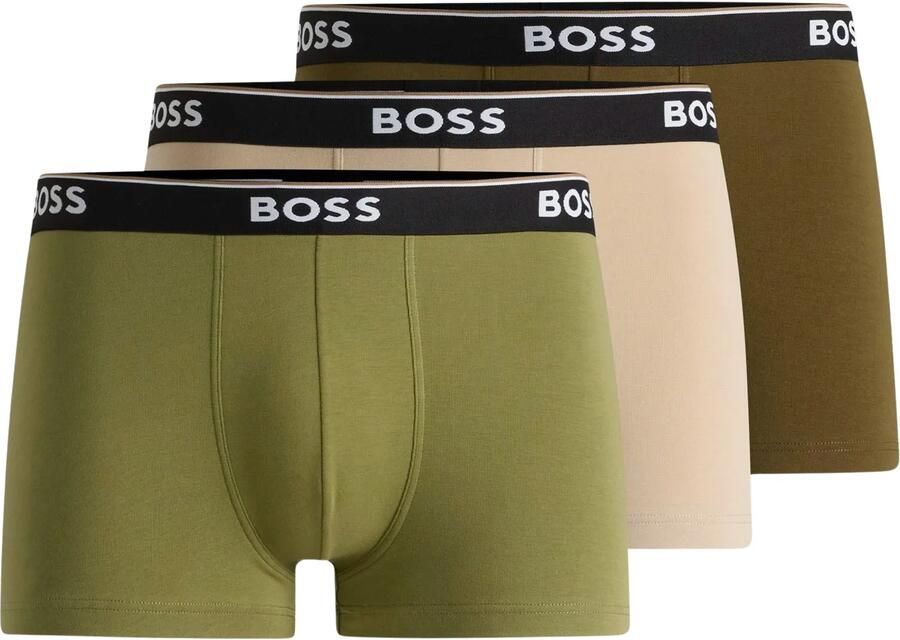 Boss Boxershort met elastische band met label in een set van 3 stuks model 'Power'