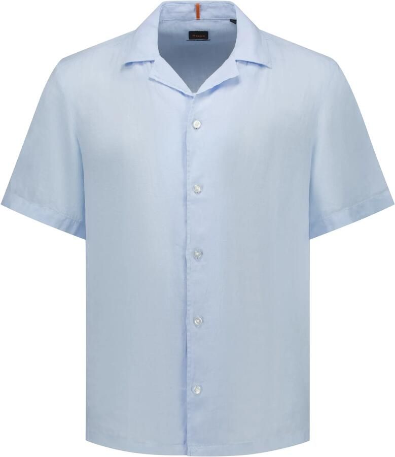 Boss Orange Overhemd met korte mouwen Rayer van linnen