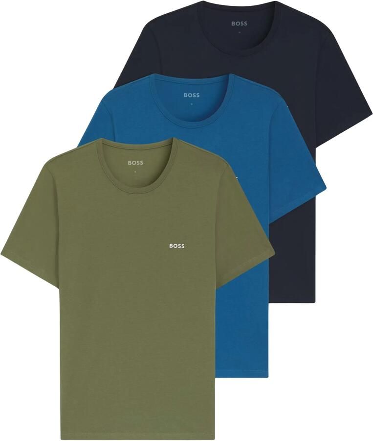 Boss regular fit T-shirt set van puur katoen in set van 3