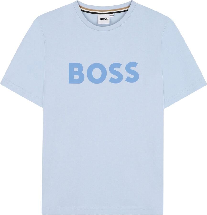 Boss Large Logo T-Shirt Junior Blue