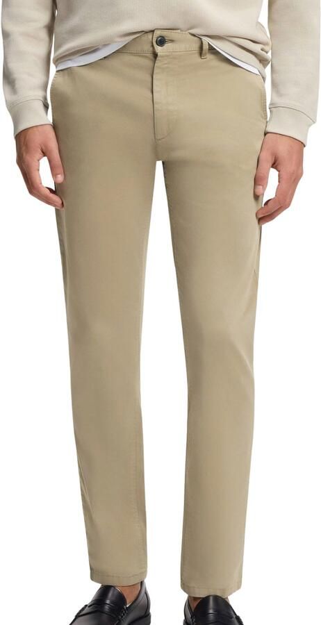 Boss Orange Slim Fit Chino in Satijn Stretch Beige Heren