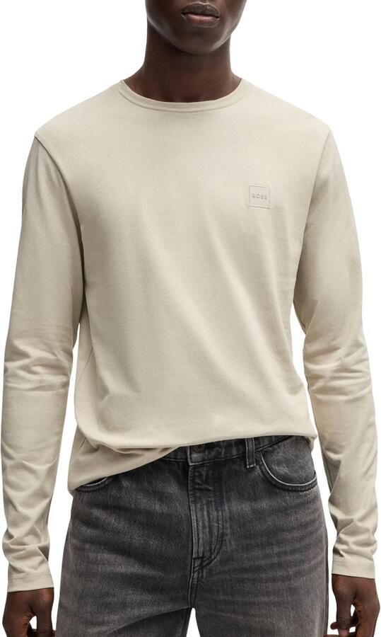 Boss Orange Shirt met lange mouwen Tacks met merkembleem op de borst - Foto 5