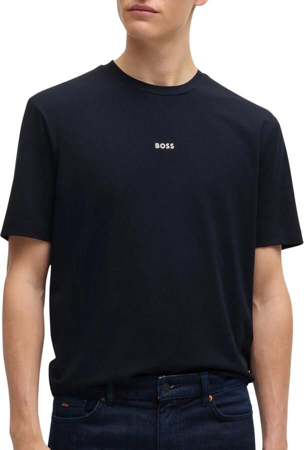 BOSS ORANGE Heren Polo's & T-shirts Tchup 10242929 01 Donkerblauw - Foto 5