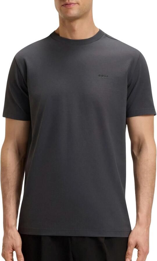 BOSS GREEN Shirt met ronde hals Thee met gegomd contrast-logo - Foto 6