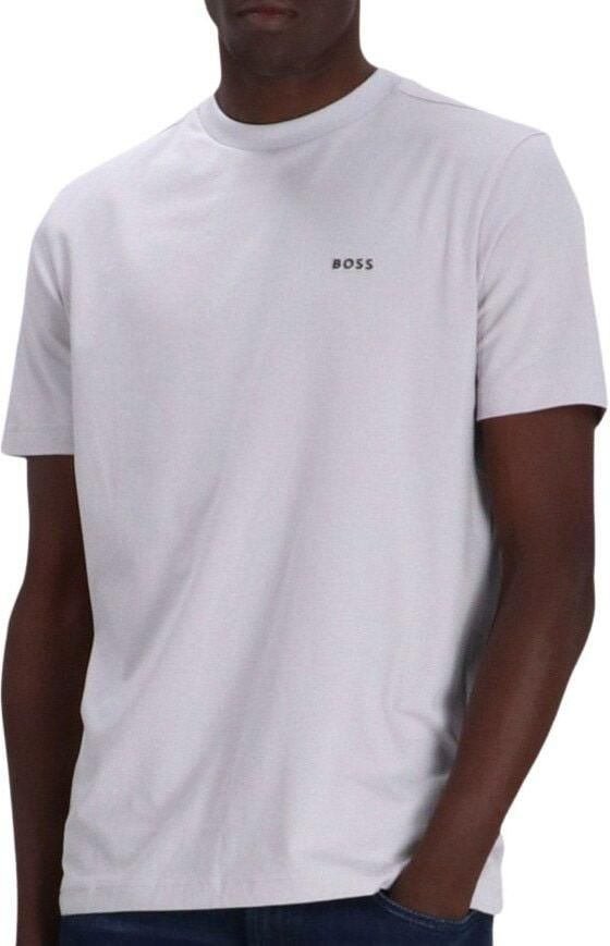 BOSS GREEN Shirt met ronde hals Thee met gegomd contrast-logo