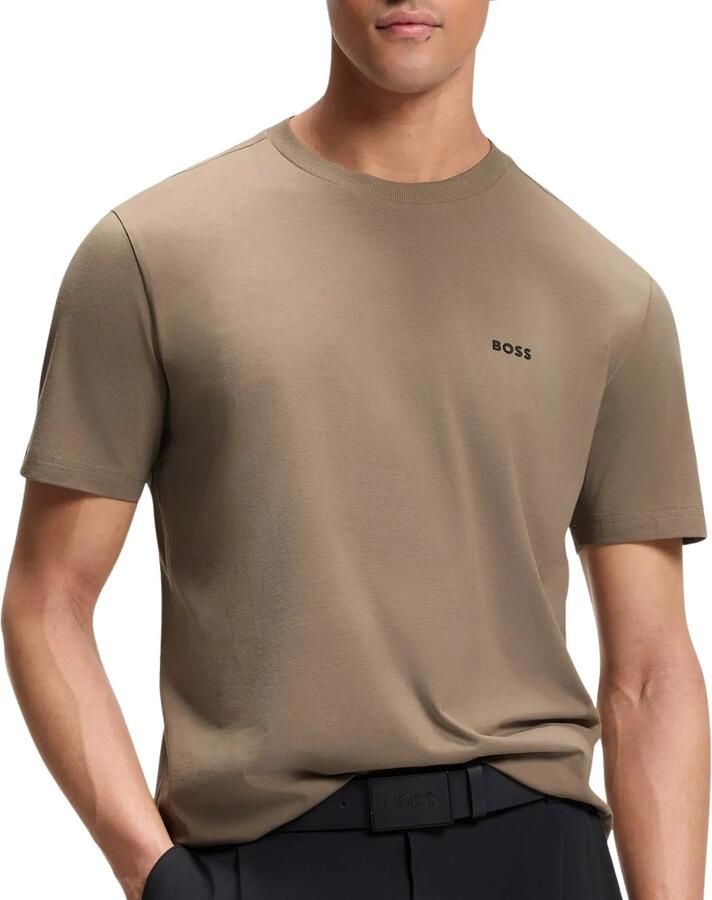 BOSS Green Regular fit T-shirt van katoenmix model 'TEE' - Foto 5