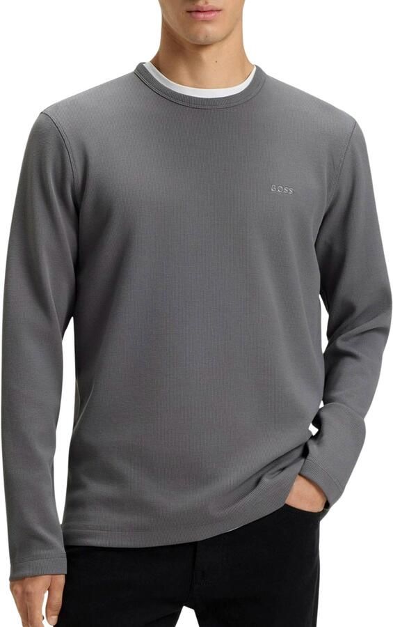 Boss Orange Regular fit shirt met lange mouwen en wafelstructuur model 'TEMPESTO'