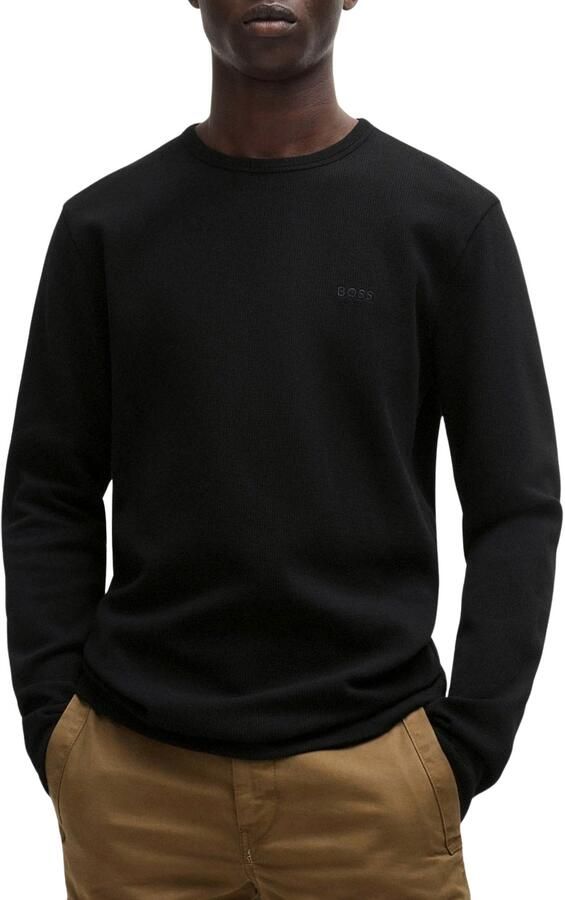 Boss Orange Regular fit shirt met lange mouwen en wafelstructuur model 'TEMPESTO'