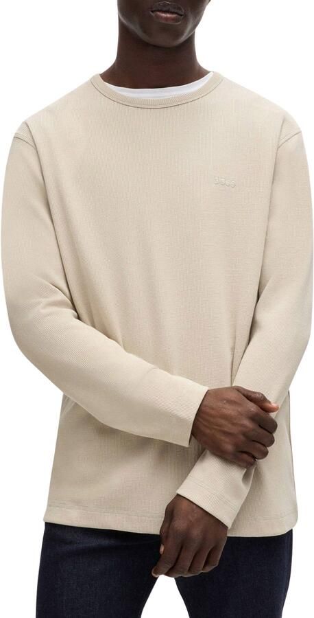 Boss Orange Regular fit shirt met lange mouwen en wafelstructuur model 'TEMPESTO'