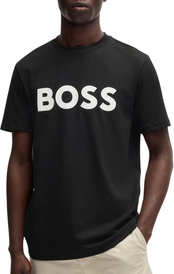 Hugo Boss Herfst Winter Katoen Heren T-Shirt Collectie Black Heren