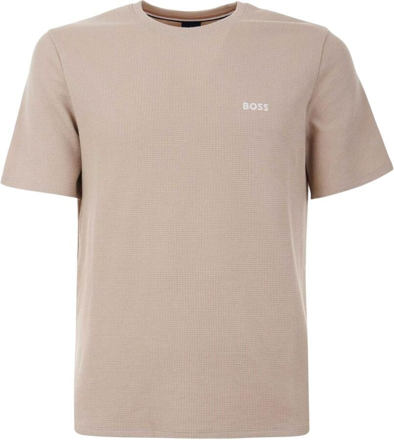 Boss Waffle T-Shirt Brown- Heren Brown