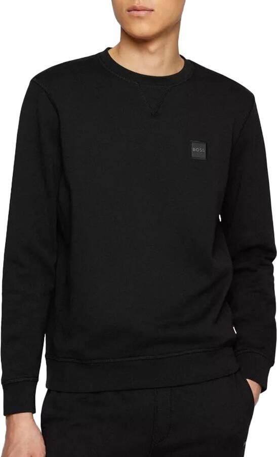 Boss Orange Katoenen Sweatshirt Upgrade Moderne Stijl Black Heren - Foto 11