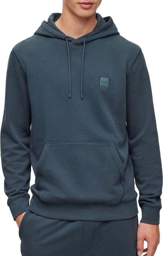 Hugo Boss Groen sweatshirt met capuchon en logo Green Heren