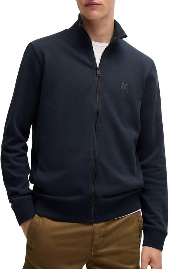 Hugo Boss Blauwe Katoenen Trui Stijlvol en Comfortabel Blue Heren