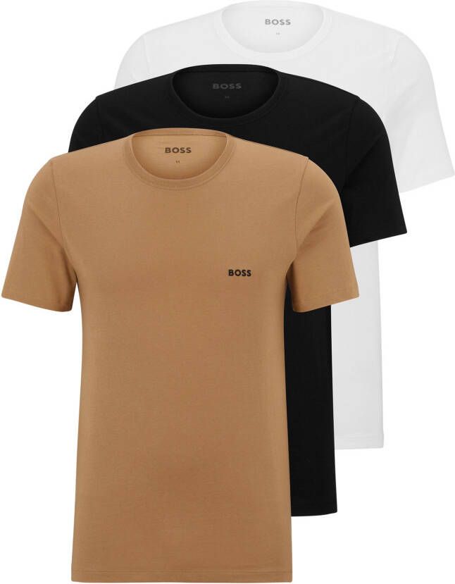 Boss T-shirt met ronde hals in een set van 3 stuks model 'Classic'
