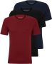 Hugo Boss 3-Pack Katoenen Jersey Logo Intieme T-Shirts Rood Red Heren - Thumbnail 1