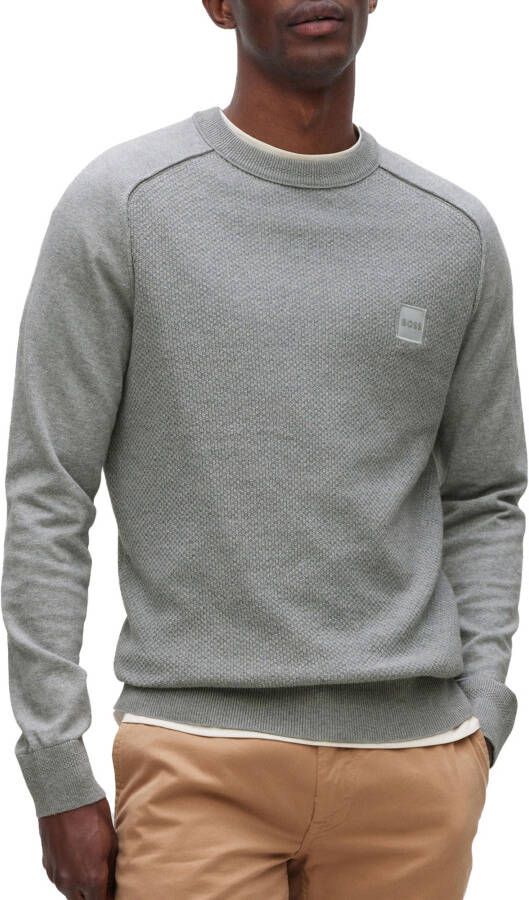 Hugo Boss Round-neck Knitwear Grijs Heren