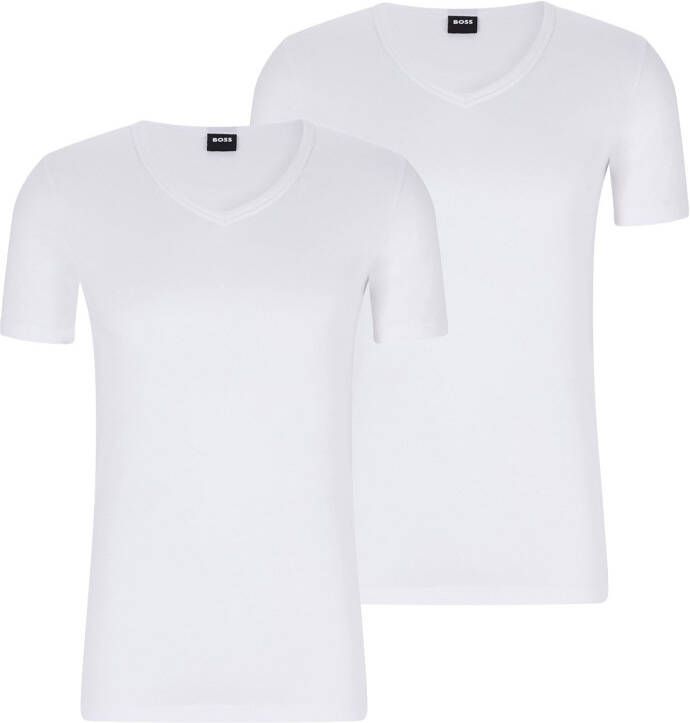 Boss T-shirt met V-hals in een set van 2 stuks model 'Modern'