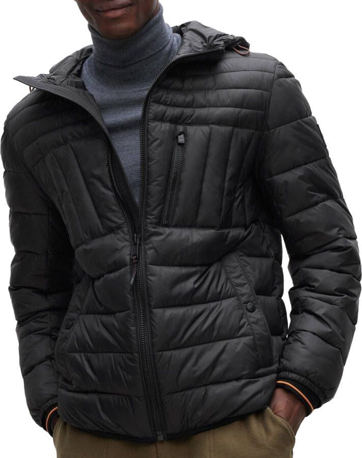 BOSS Casualwear Gewatteerd jack met labeldetails model 'OLIPSIS'