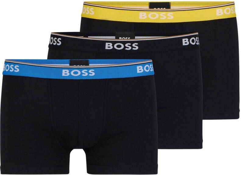 Boss Boxershort met logo in band in een set van 3 stuks