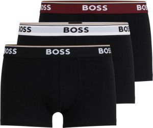 Hugo Boss Boxershorts van Stretchkatoen 3-Pack Zwart Heren