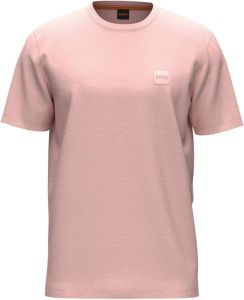 BOSS regular fit T-shirt Tales open pink