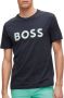 BOSS Green T-shirt met labelprint model 'Tee' - Thumbnail 3