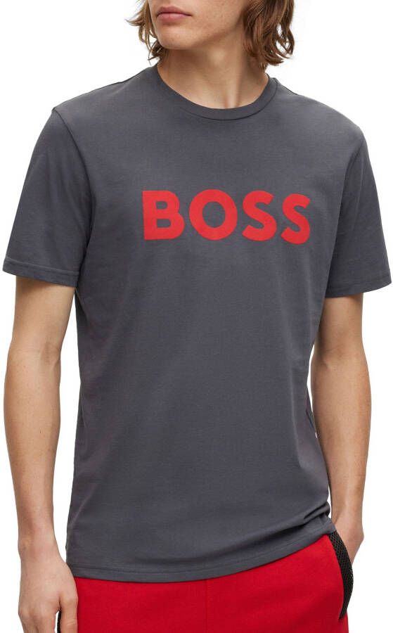BOSS T-shirt 'Thinking 1' Van grijs