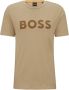 BOSS regular fit T-shirt Thinking met logo medium beige - Thumbnail 3