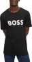 Boss Klassiek Katoenen Heren T-Shirt Black Heren - Thumbnail 4