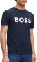 Boss T-shirt met applicatie met labelstitching model 'Tiburt' - Thumbnail 3