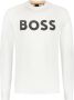BOSS Green Sweatshirt met labelstitching model 'Salbo' - Thumbnail 1