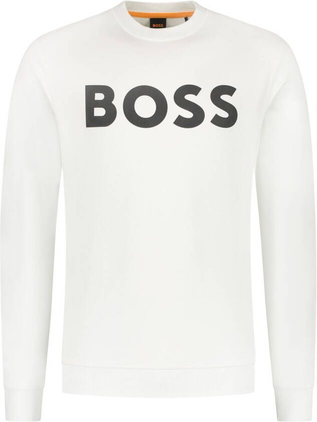 Hugo Boss Basis Crew Sweatshirt Mannen Herfst Winter Collectie White Heren