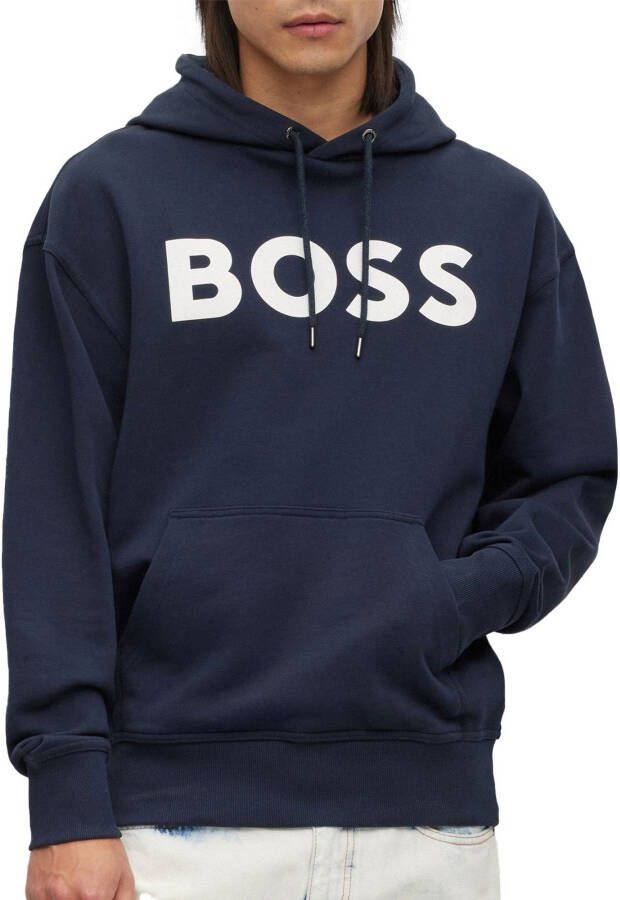 Boss Comfortabele en stijlvolle herenhoodie voor de lente zomer collectie Blue Heren