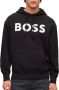Boss Zwarte Katoenen Sweatshirt met Logo Print Black Heren - Thumbnail 2