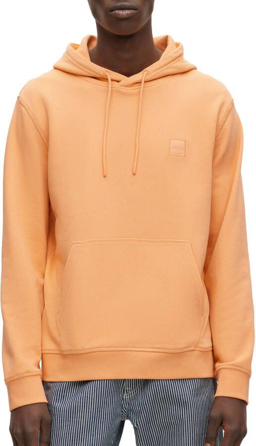 Hugo Boss Oranje Hooded Sweatshirt met Logo Detail Yellow Heren