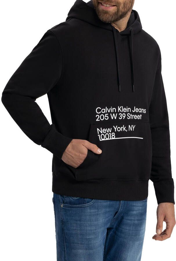 Calvin Klein Address Logo Hoodie Heren