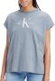 Calvin Klein T-shirt met brede omgeslagen boorden aan de mouwen - Thumbnail 2